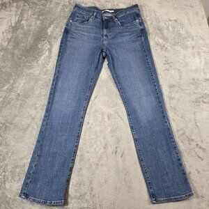 Levis Jeans Womens 29 Blue Classic Straight Stretch Denim 30" Inseam Preppy